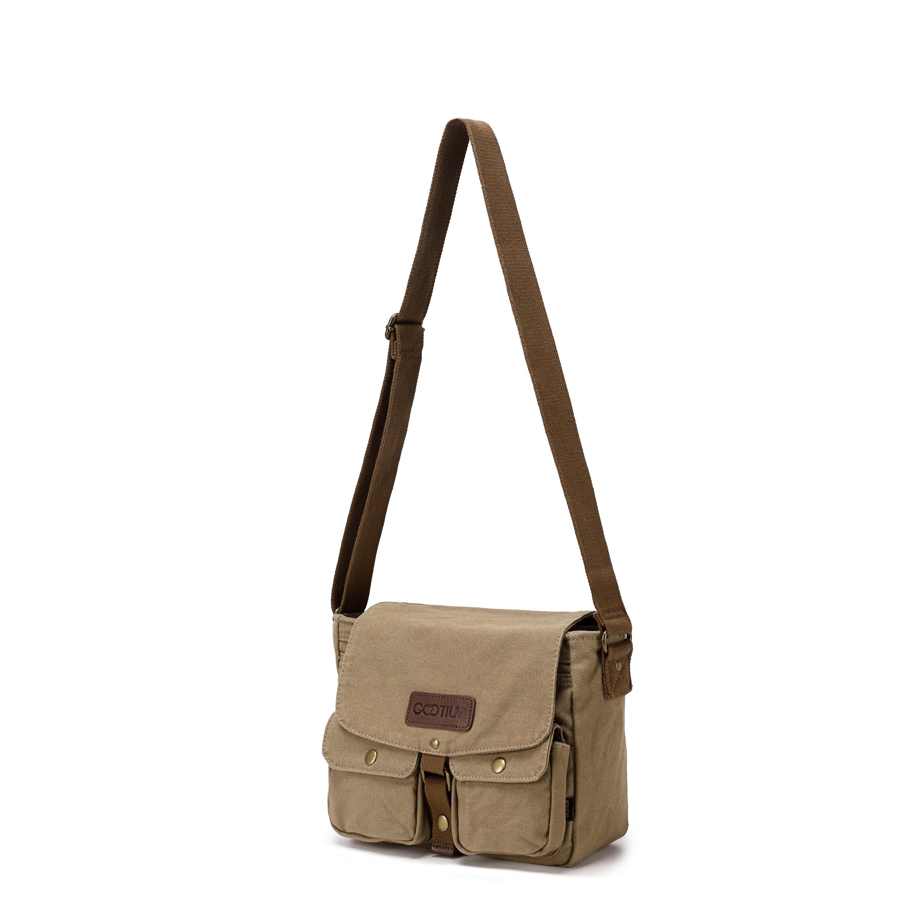 The Cadet Canvas Messenger Bag — Small Crossbody Bag - Gootium