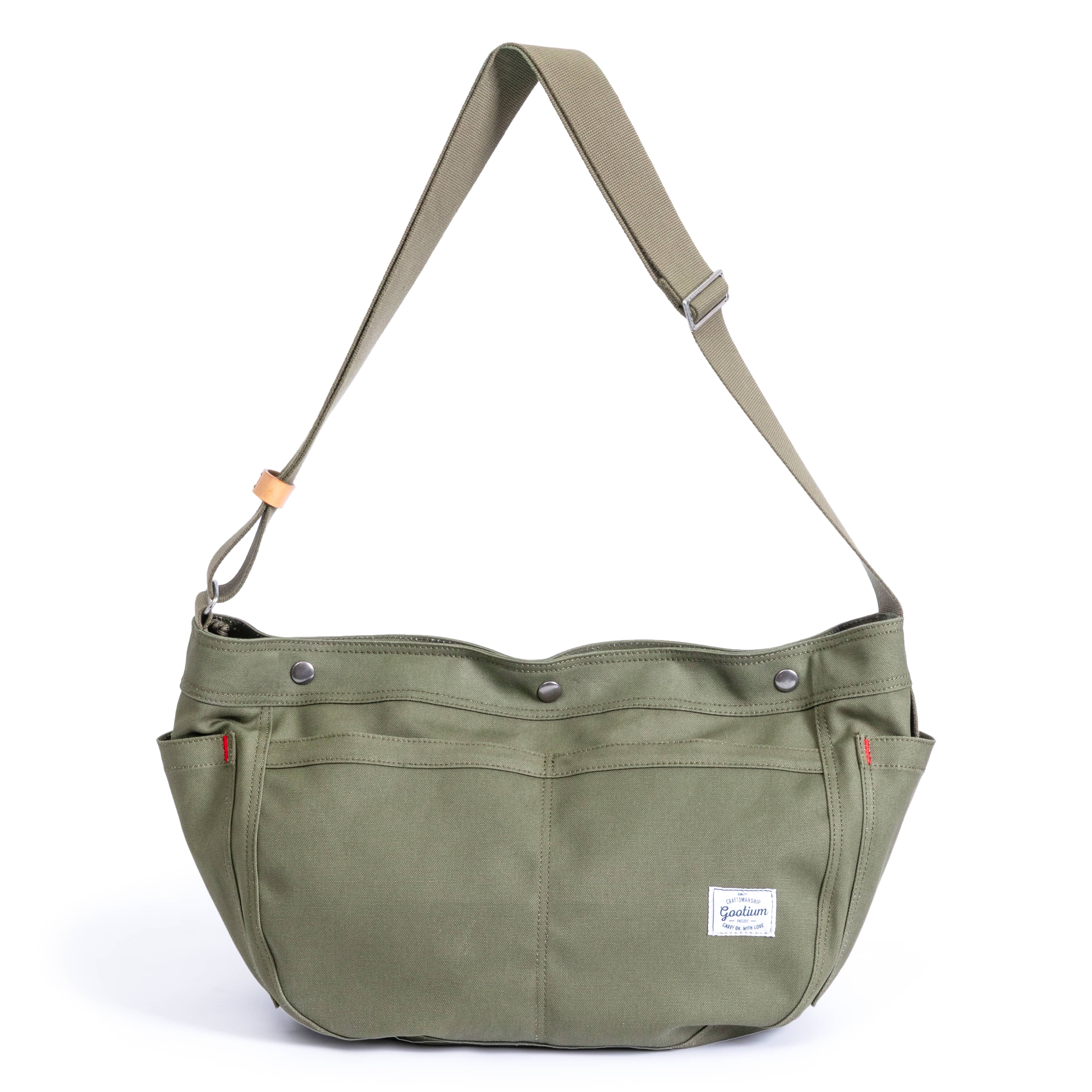 The Luna Canvas Sling — Crescent Crossbody Bag - Gootium