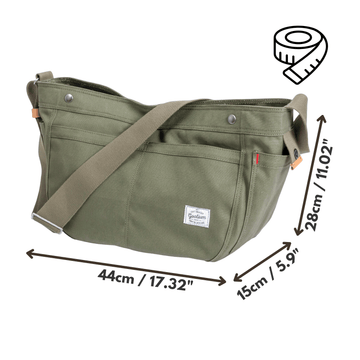 The Luna Canvas Sling — Crescent Crossbody Bag - Gootium