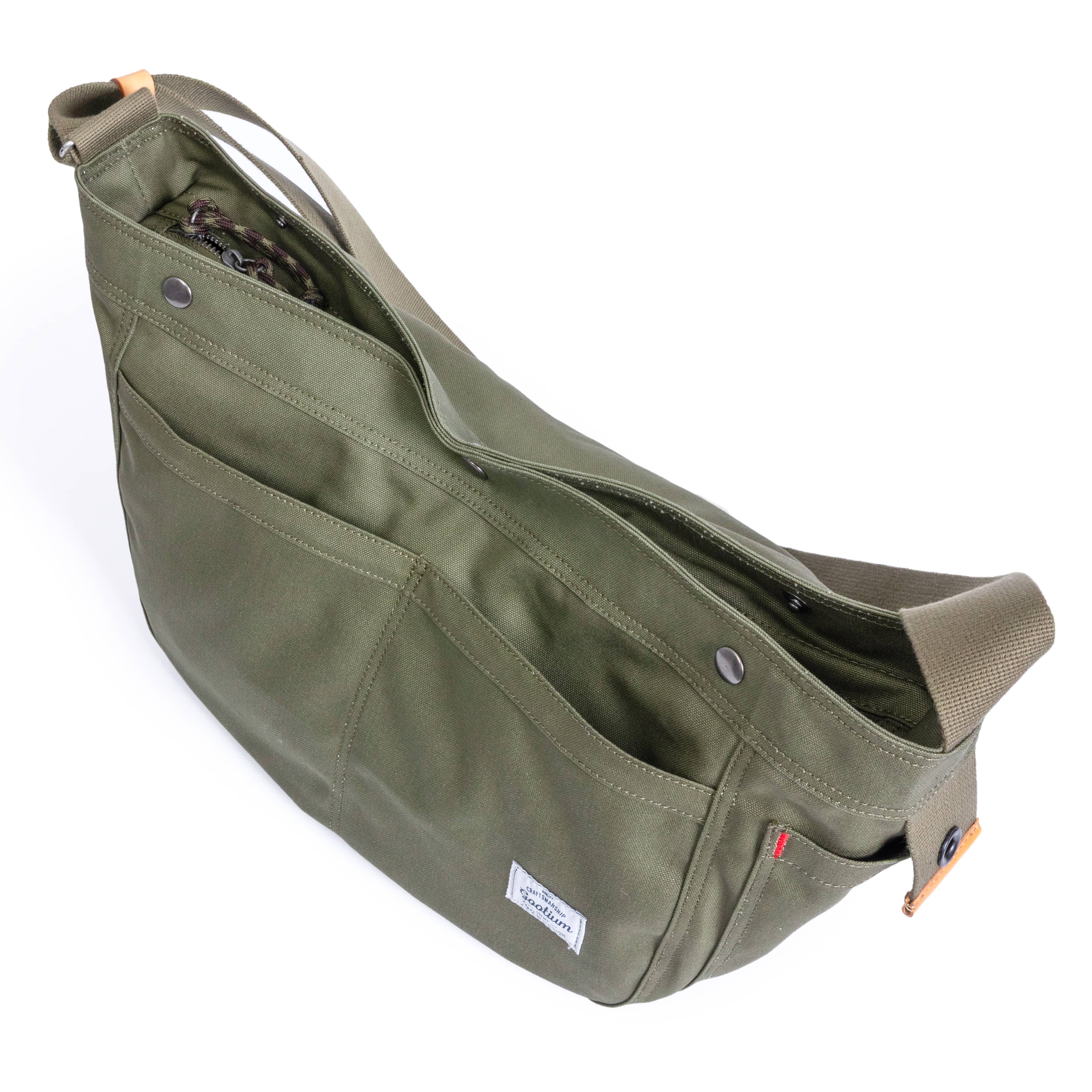 The Luna Canvas Sling — Crescent Crossbody Bag - Gootium