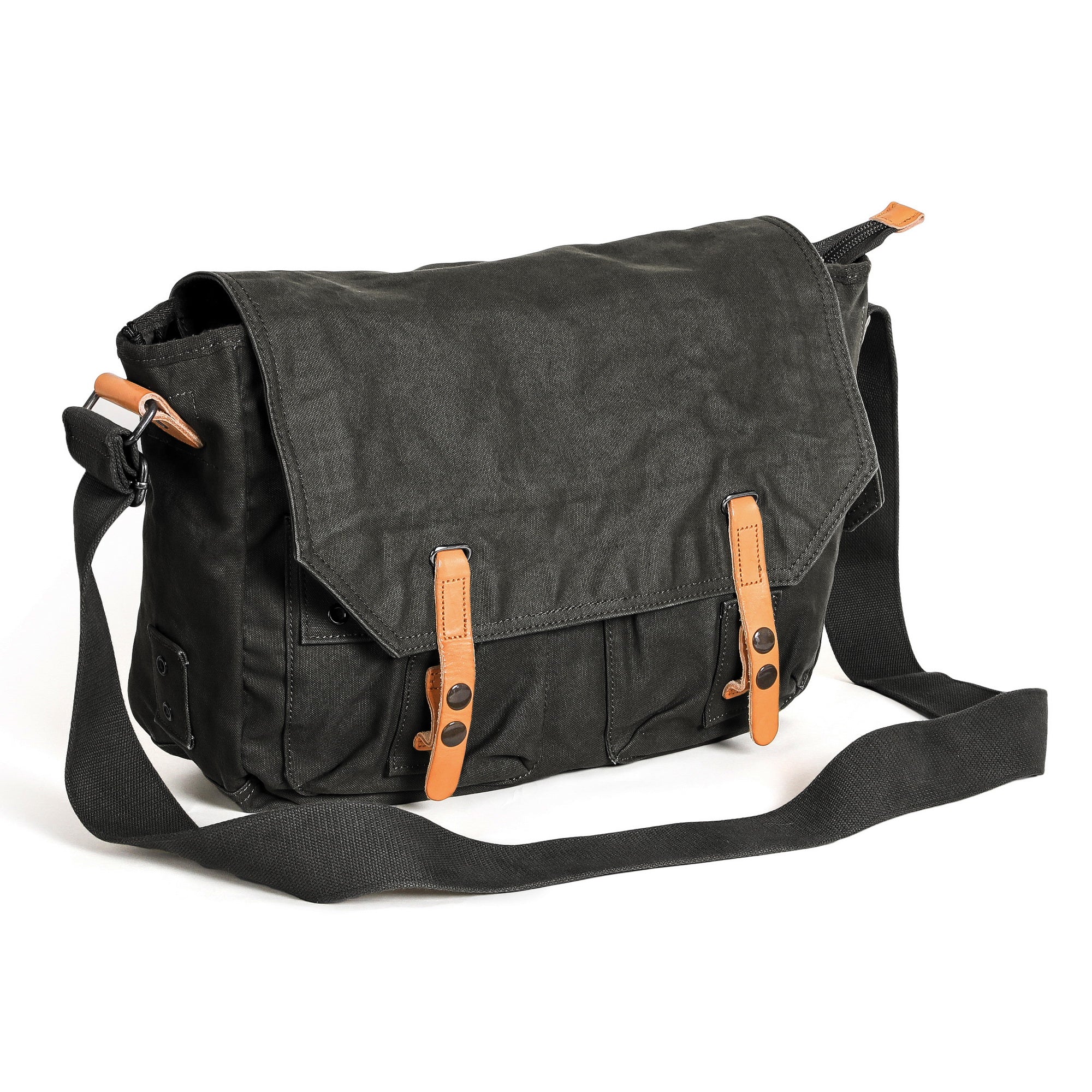 Gootium Vintage Canvas Messenger Bag #G2355 Charcoal