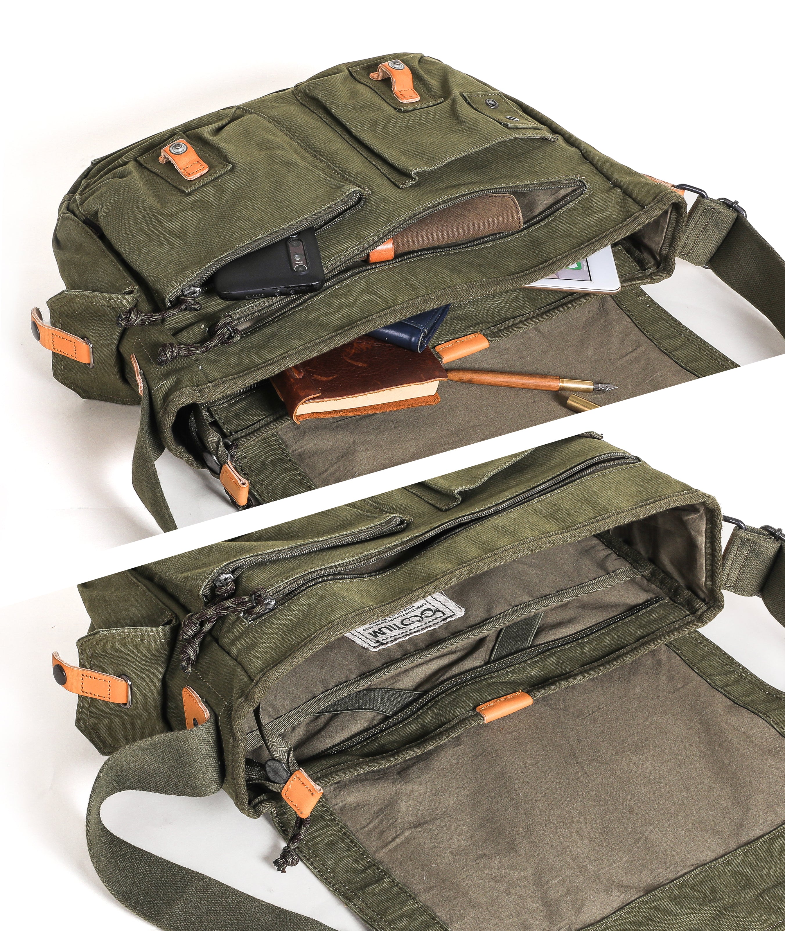 Men's vintage canvas messenger bags shop