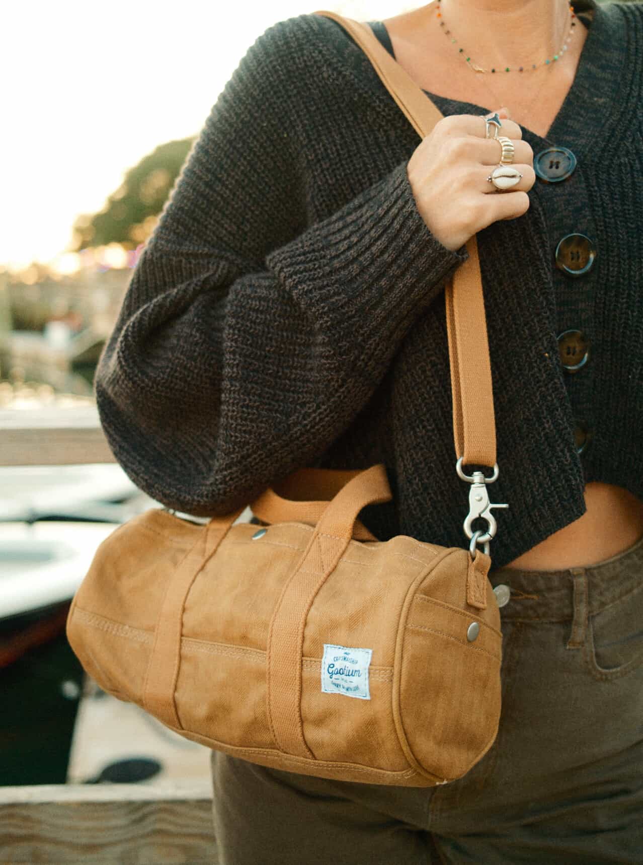 Gootium Heritage Mini Duffel | Heavyweight Herringbone Canvas