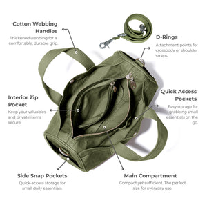 Gootium Heritage Mini Duffel | Heavyweight Herringbone Canvas #H2511