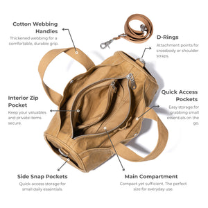 Gootium Heritage Mini Duffel | Heavyweight Herringbone Canvas #H2511
