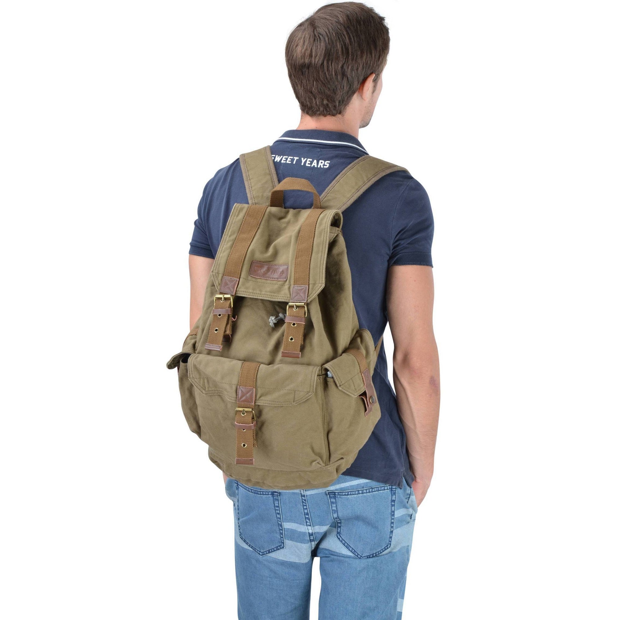 Gootium 21101 specially high deals density thick canvas backpack rucksack