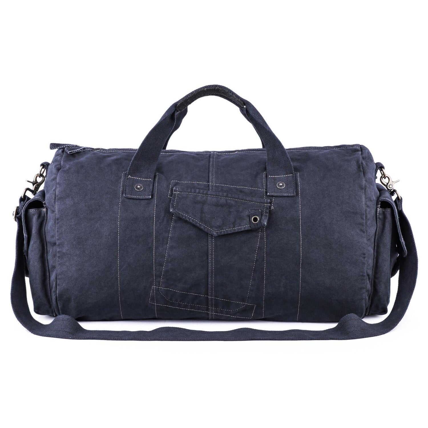 Gootium Vintage Canvas Travel Duffel Bag Weekend Sports Gym Bags, Black