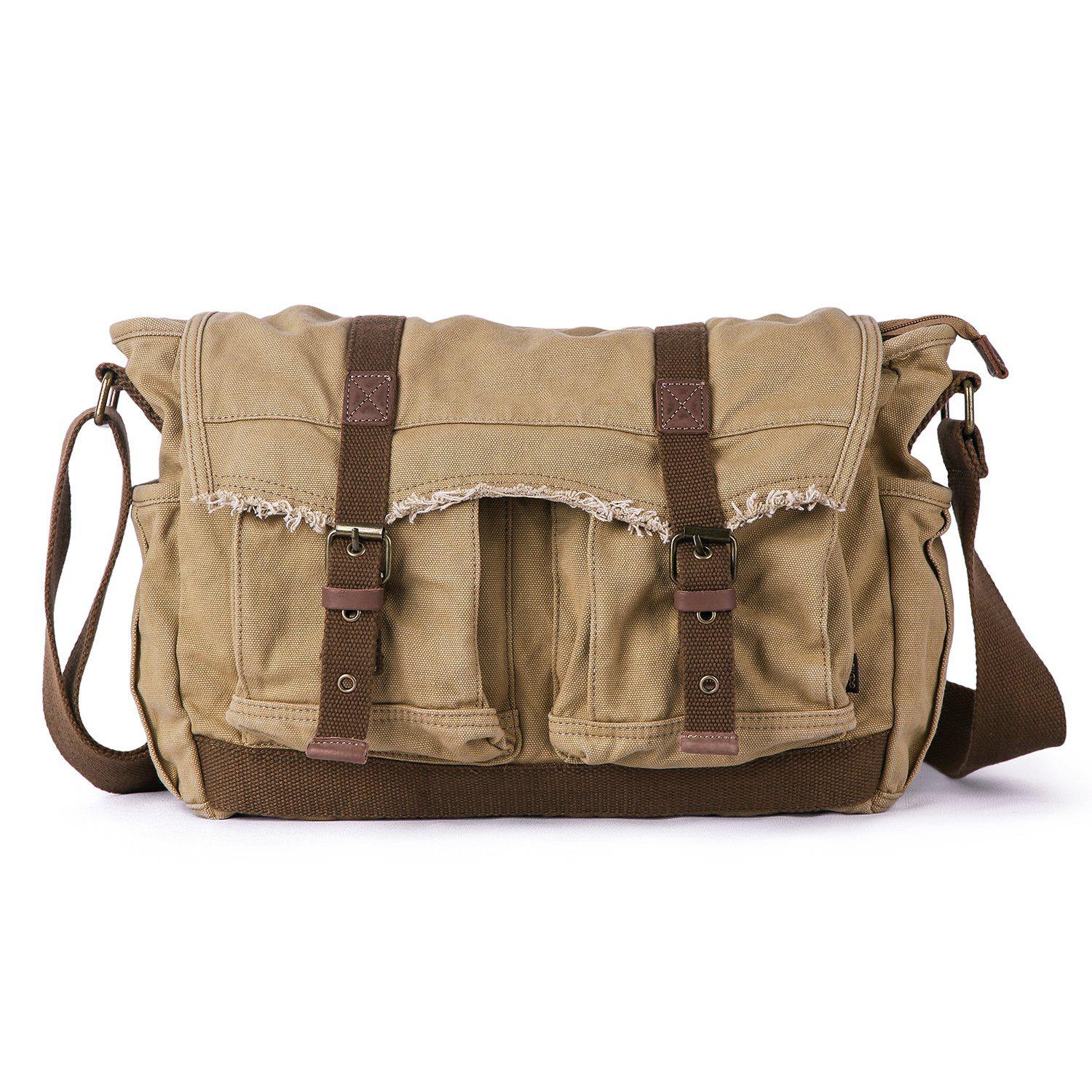 Gootium Canvas Frayed Style Messenger Bags #80808