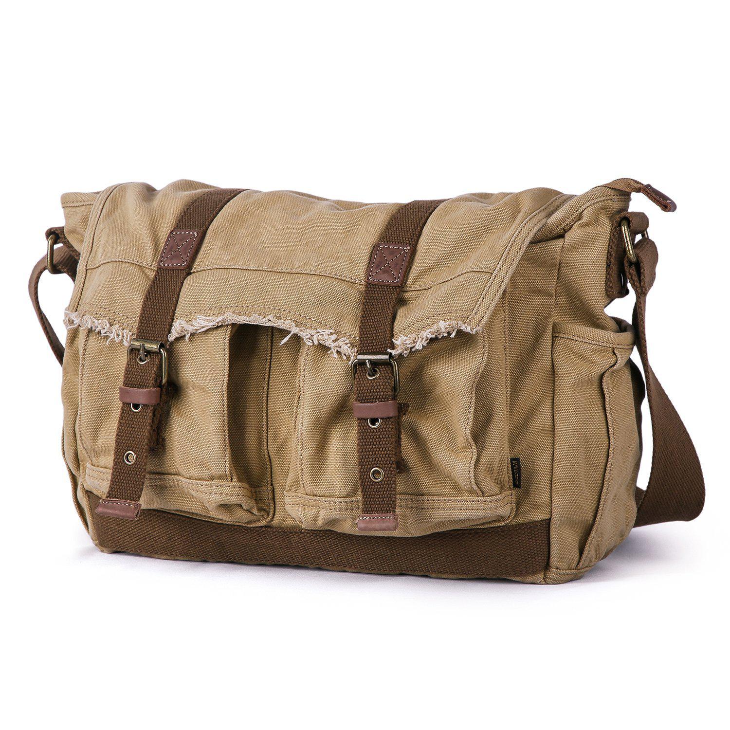 Gootium Canvas Frayed Style Messenger Bags #80808