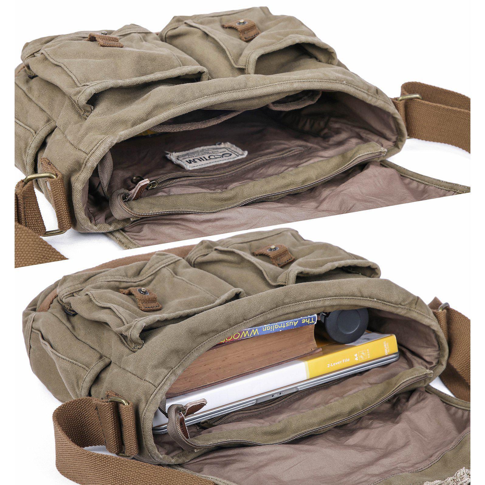 Gootium Canvas Frayed Style Messenger Bags #80808