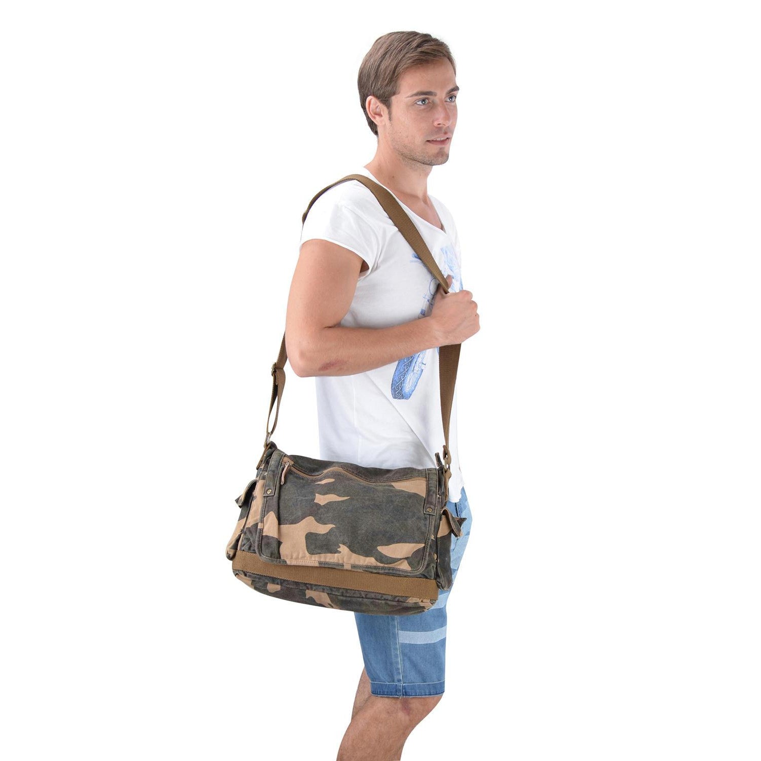 Gootium Canvas Messenger Bag - Vintage Crossbody Mauritius