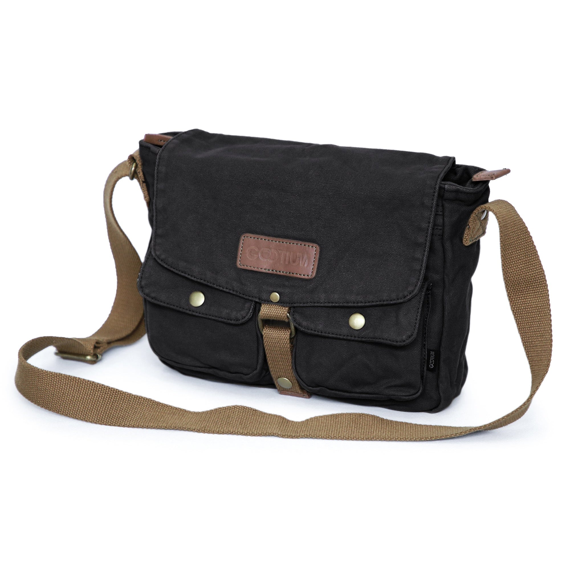 gootium Canvas Messenger Bag - Vintage Crossbody Shoulder Bag