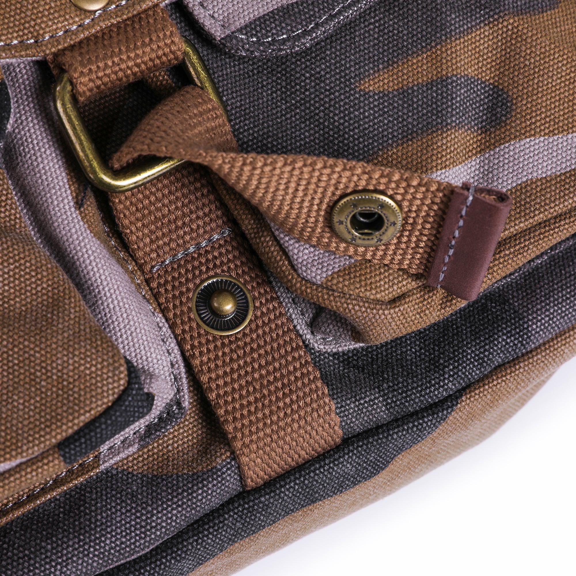 Gootium Canvas Messenger Bag Tan Canvas