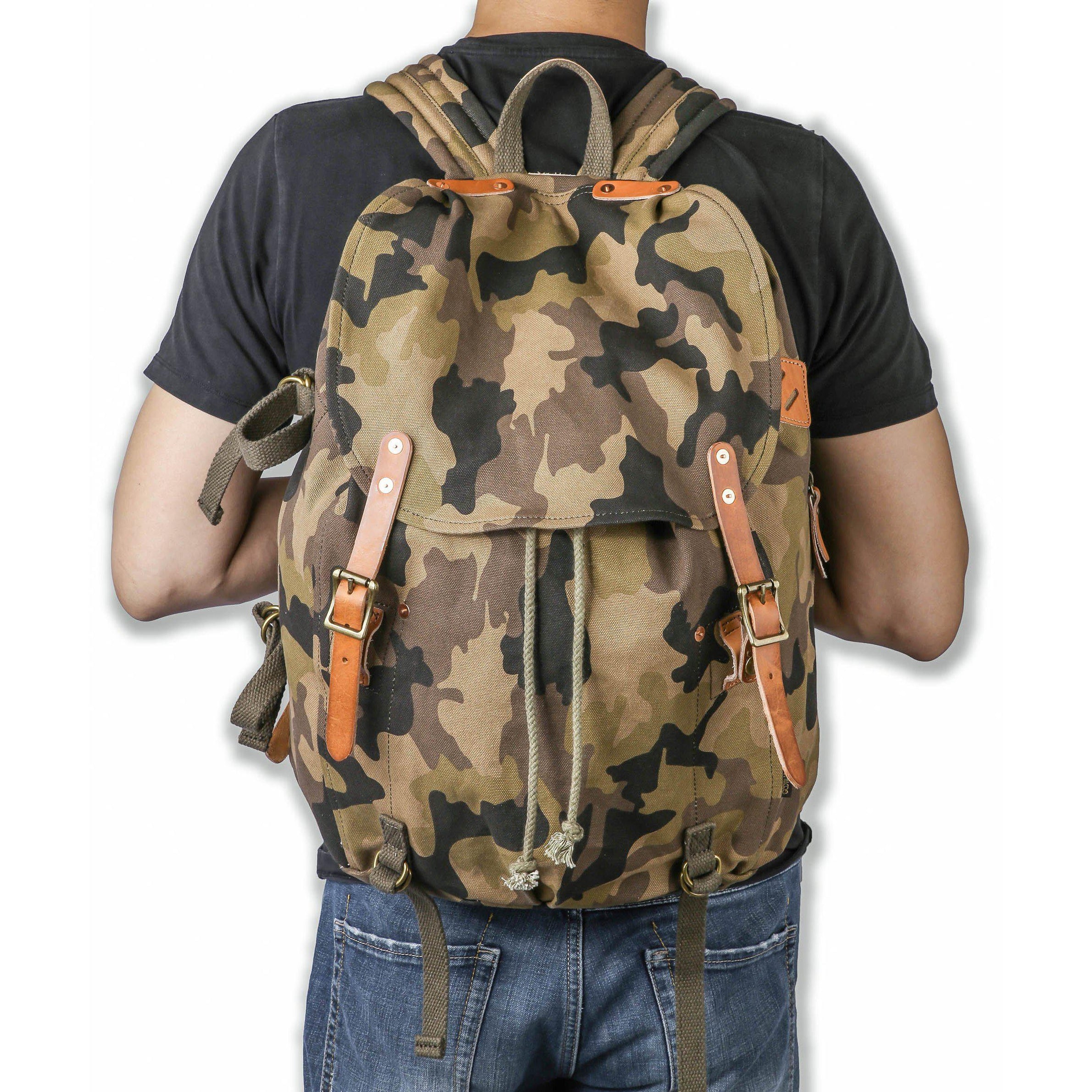 Canvas Military Rucksack #80806 - Gootium