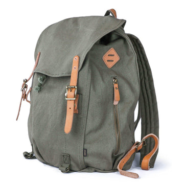 canvas and leather backpack military The Ranger Rucksack — Army 21L Two side pockets with Tigger Jigger | Premium aptosstylecode_221298 Color:Dirty Watermelon Slice