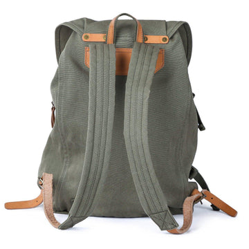 army green canvas travel rucksack backpack Canvas Military Rucksack #80806