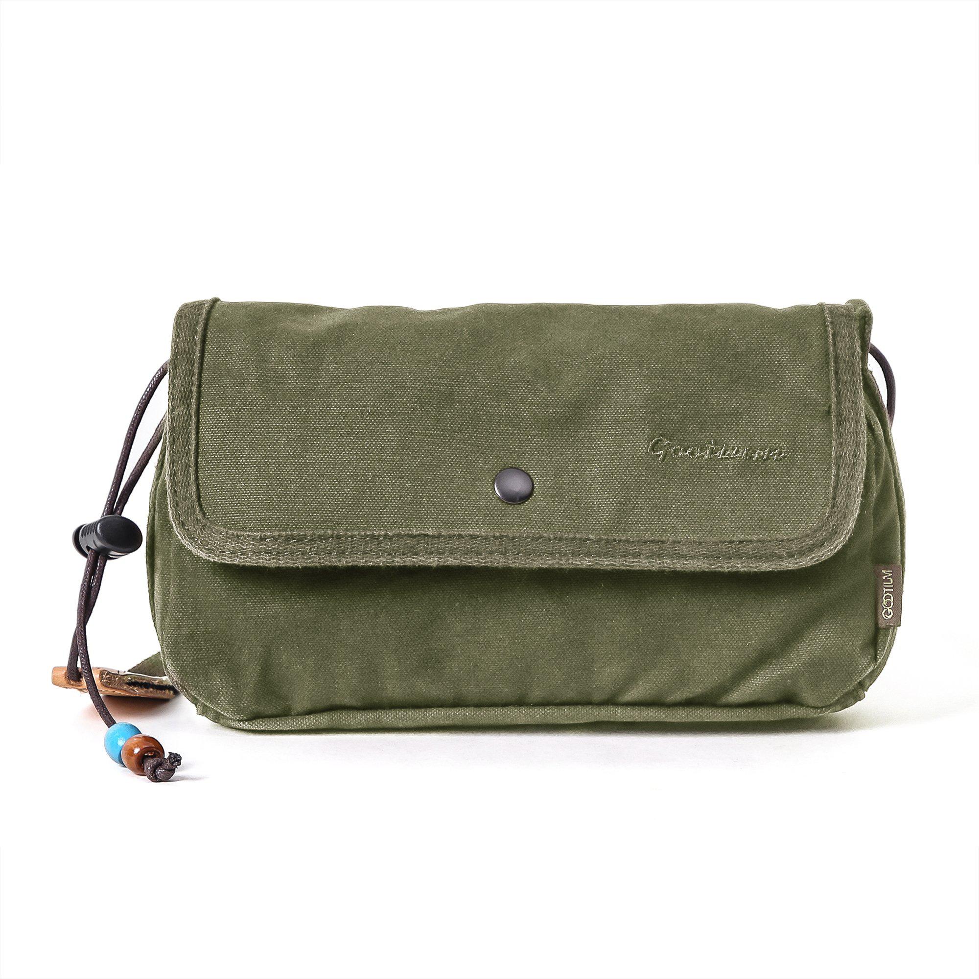 Canvas Zippered Backpack #G2001 Olive Green