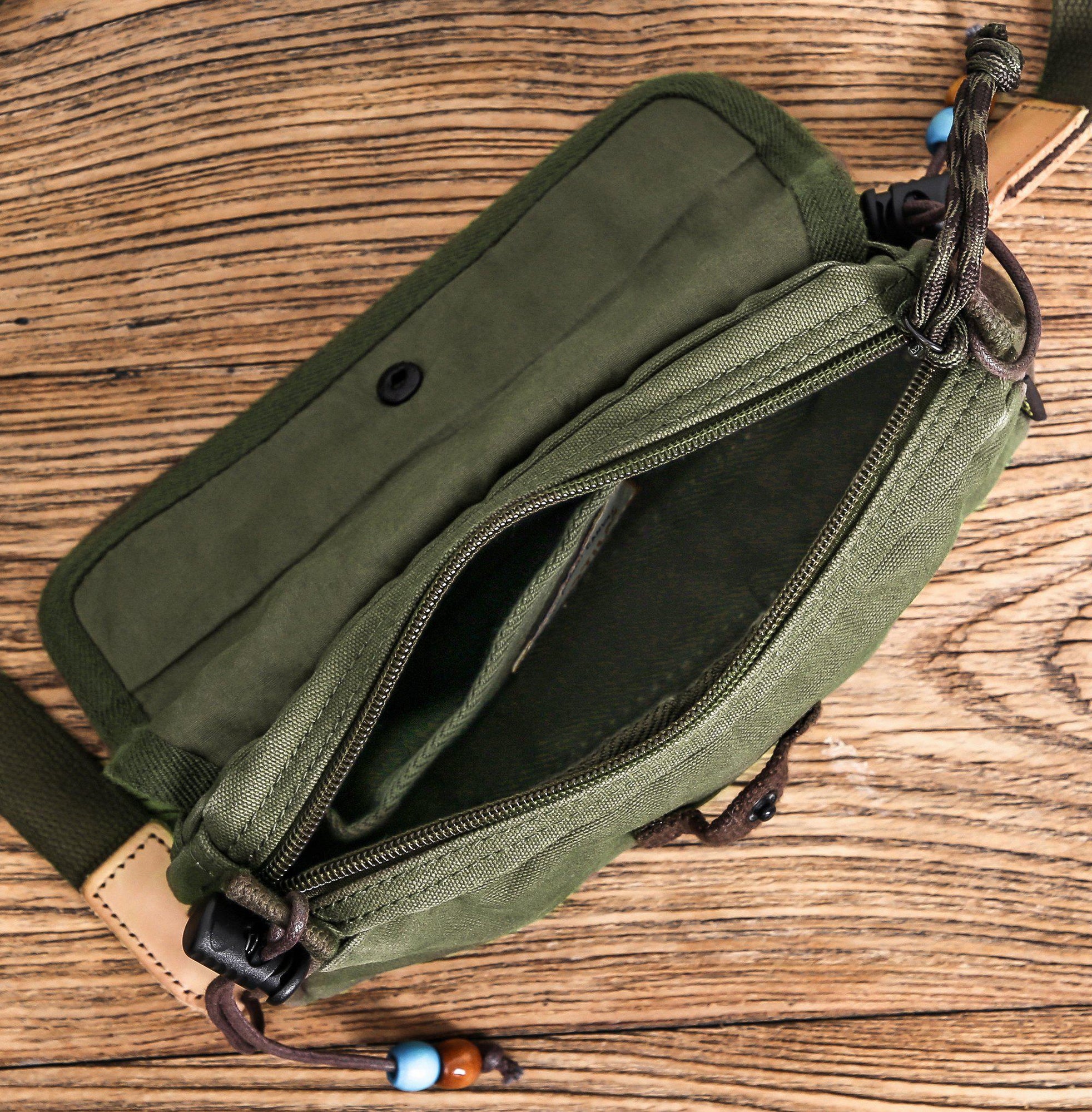 Gootium Canvas Small Crossbody Purse - Flap Shoulder Bag Daily Essentials Pouch