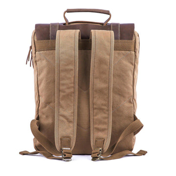 Ambassador Leather Canvas Backpack