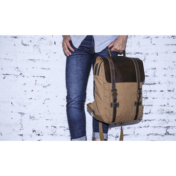 canvas leather backpack online Leather Canvas Backpack #71102