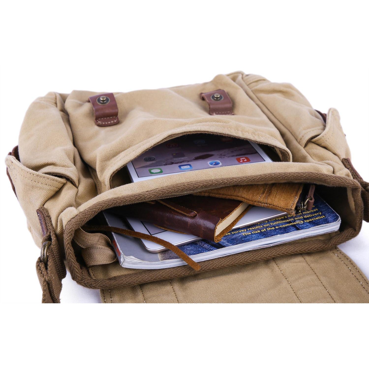 Waterproof Canvas Satchel, Men's Messenger Bag, Vintage Canvas Shoulde –  Unihandmade