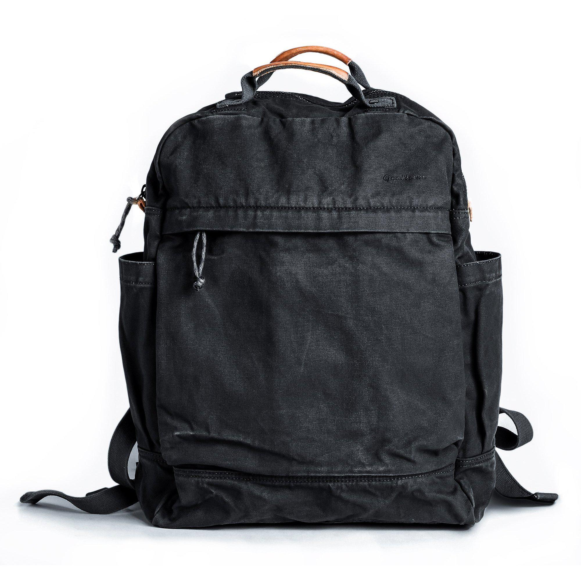 Canvas Zippered Backpack #G2001 Charcoal